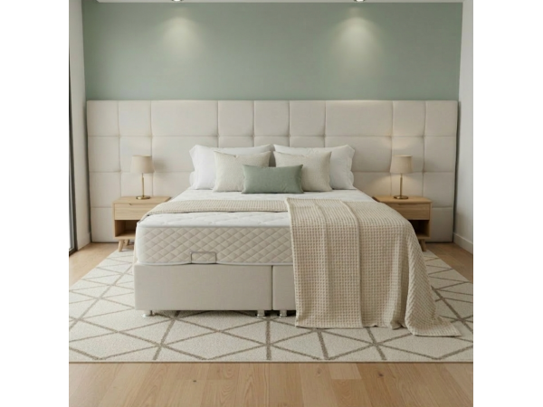 Κρεβάτι διπλό με κεφαλάρι που μετατρεπόμενο σε δυο μονά με αποθηκευτικό χώρο